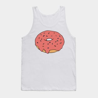 Cute Frosted Donut Illustration Tank Top